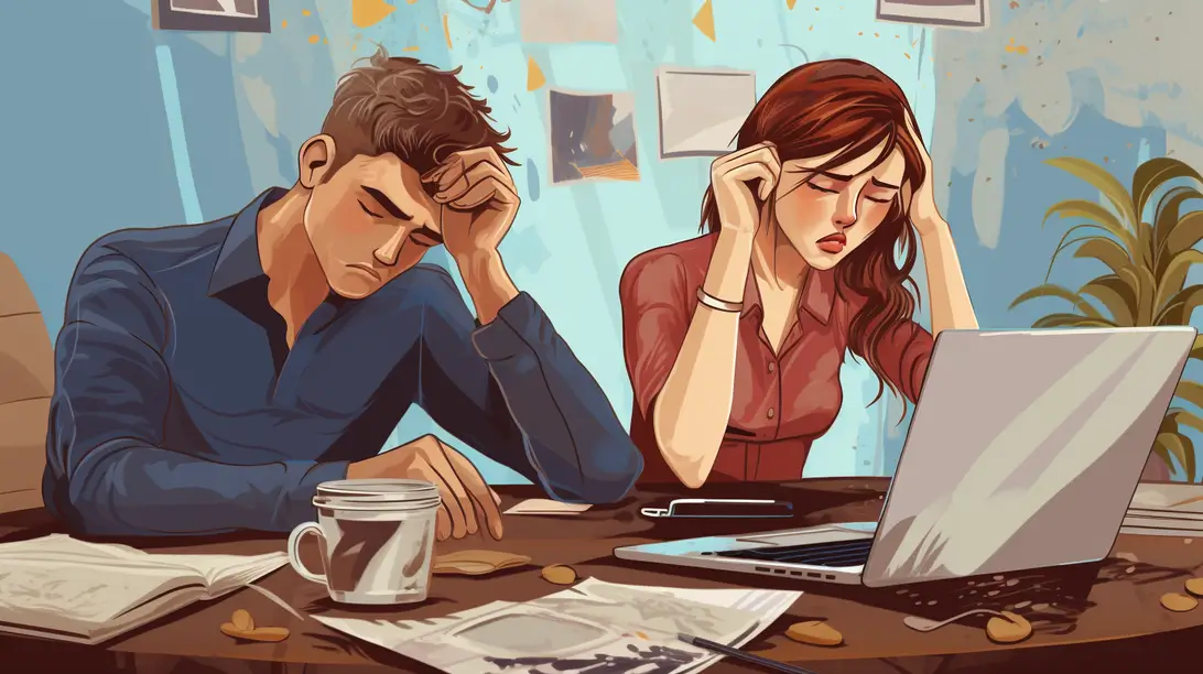 Two employees demotivated at work.